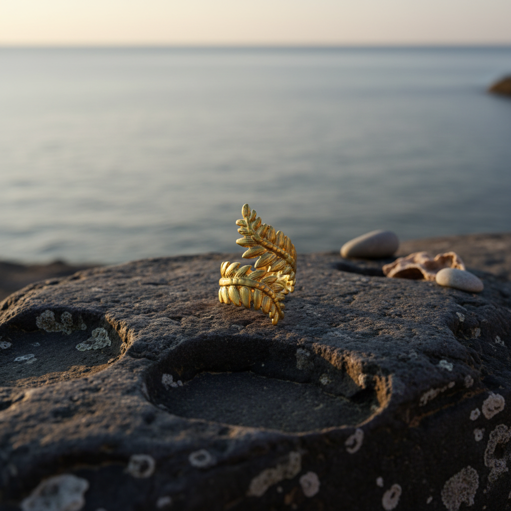 Anillo Laurel Dorado