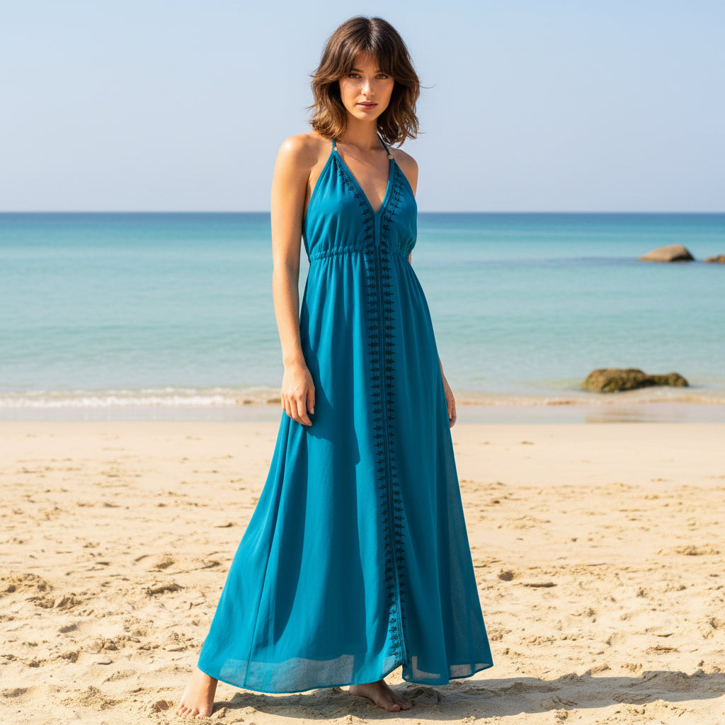 Vestido Cotton Turquesa