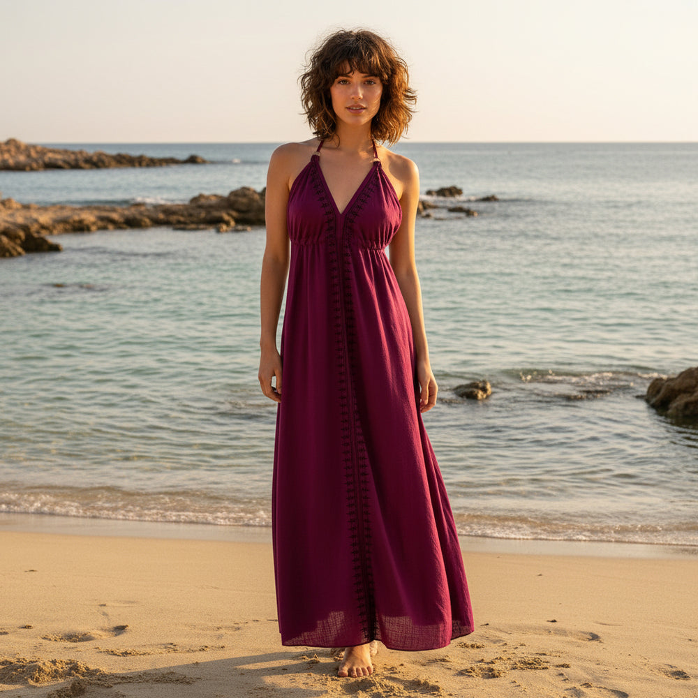 Vestido Cotton Berenjena