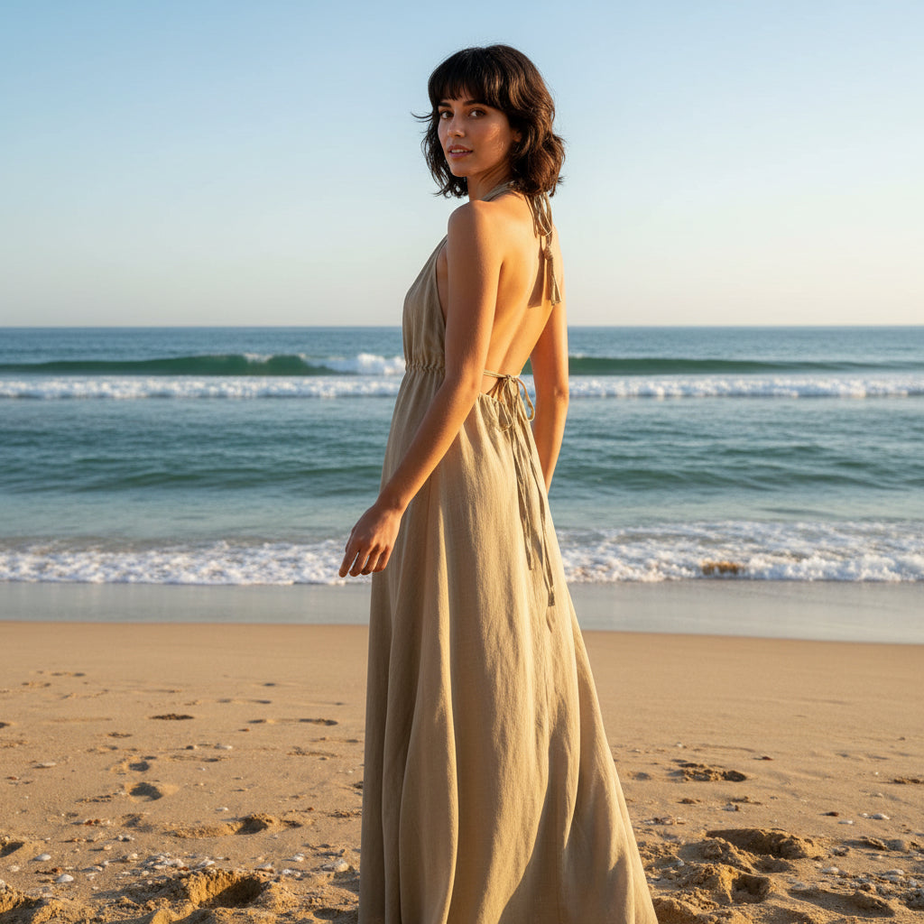 Vestido Cotton Beige