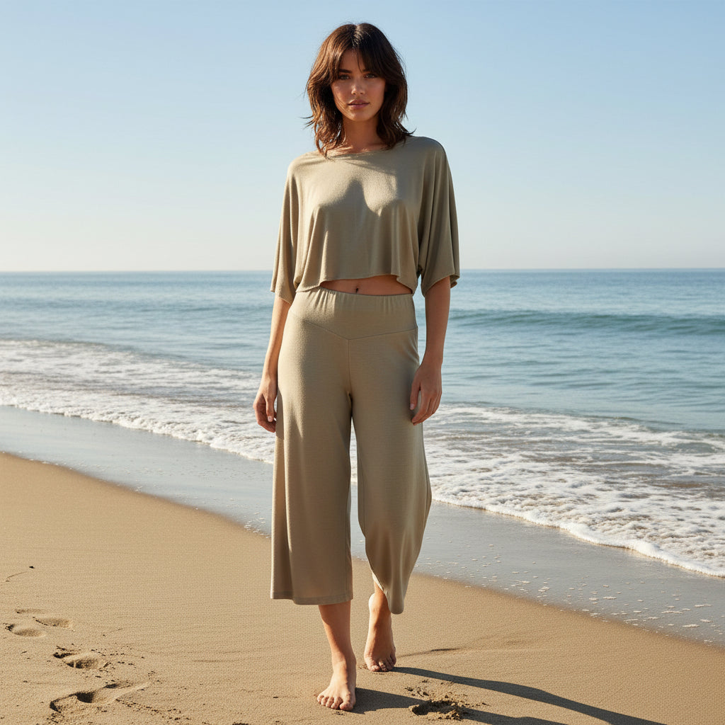 Pantalón Corto Beige