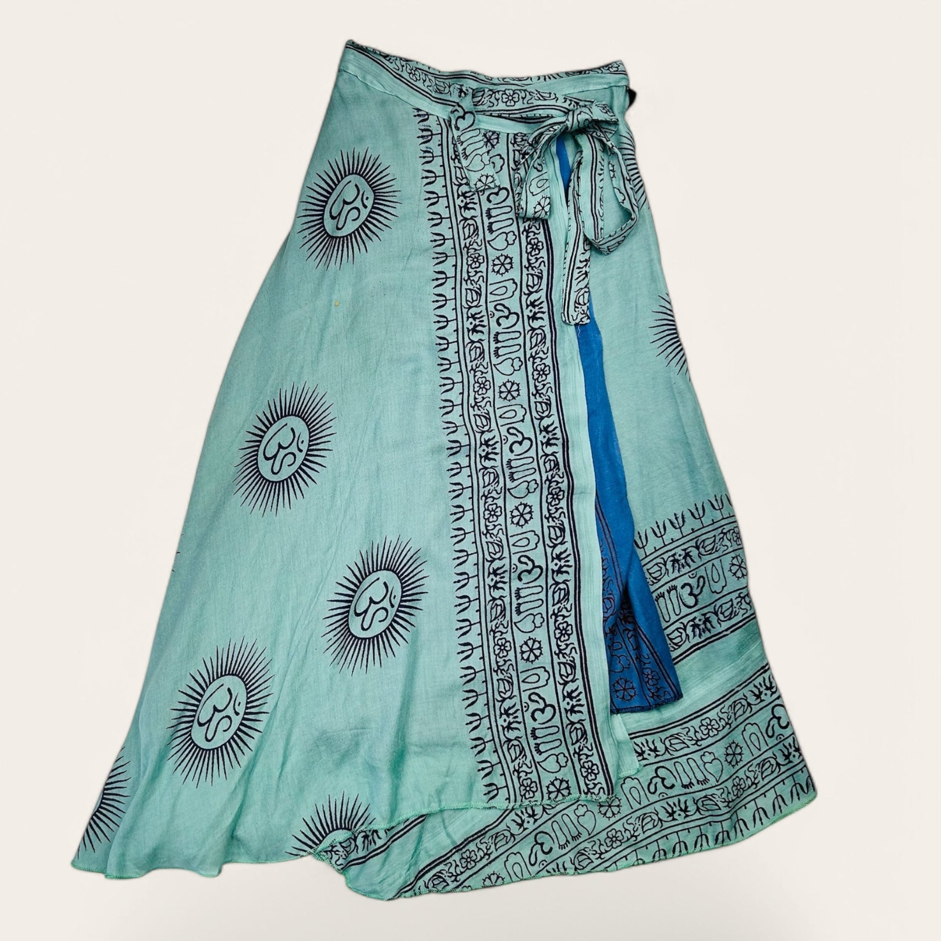 Falda Reversible Denim/Turquesa