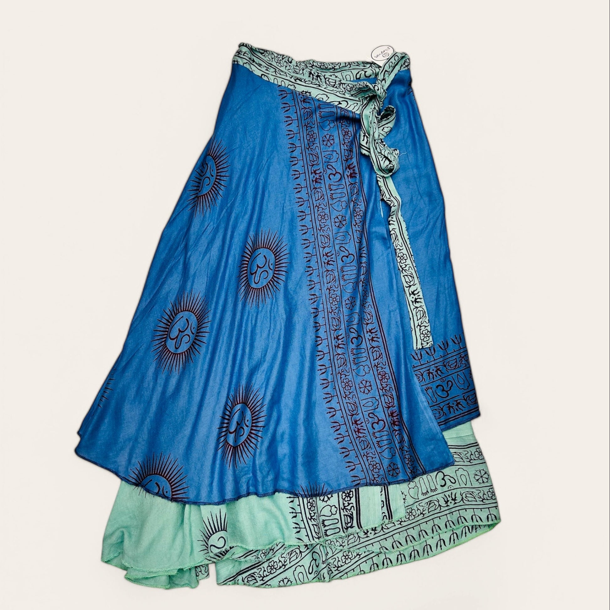 Falda Reversible Denim/Turquesa