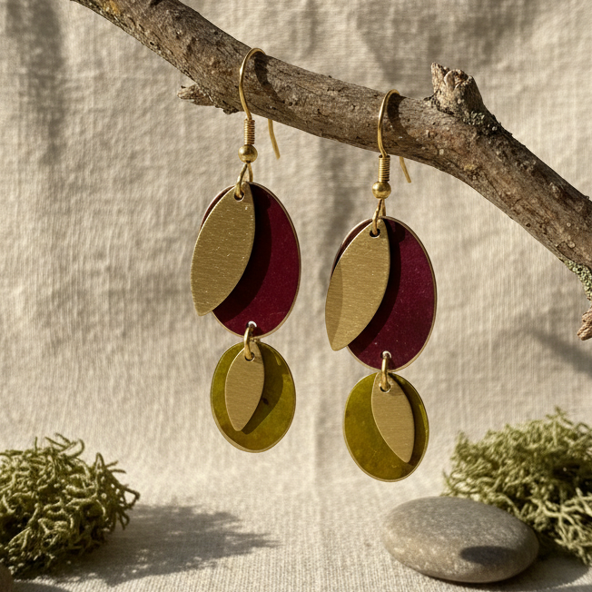 Pendientes Flex Burdeos