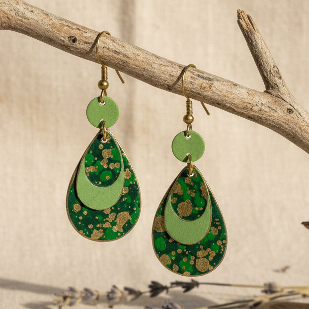 Pendientes Match Vitíligo Verde