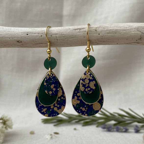 Pendientes Match Vitíligo Marino