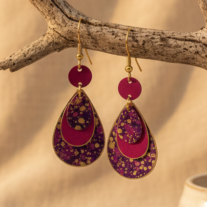 Pendientes Match Vitíligo Morado