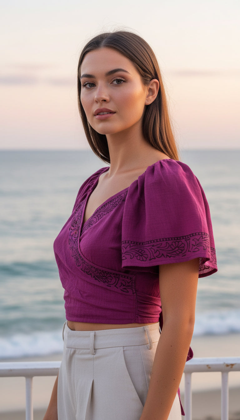 Bolero Corto Berenjena