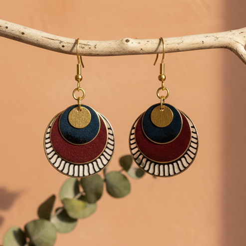 Pendientes Cairo Burdeos