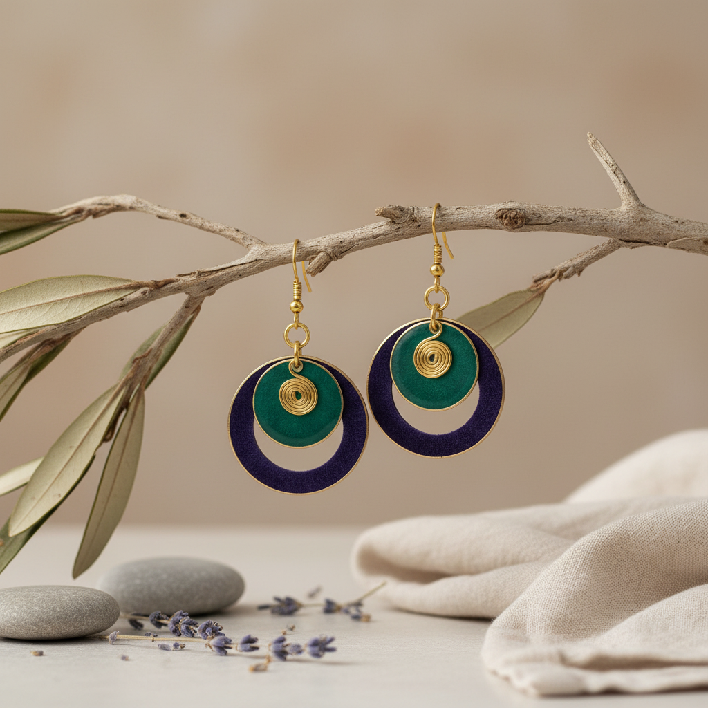 Pendientes Fez Morado