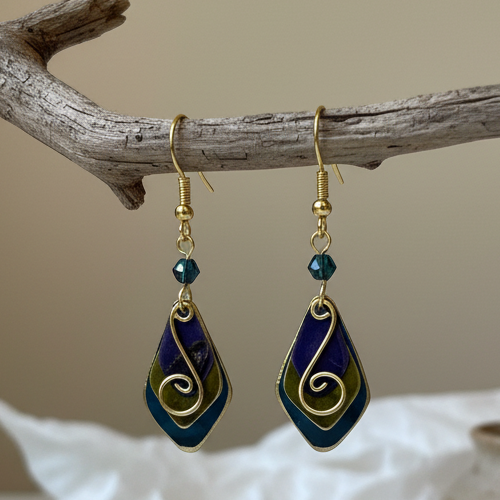 Pendientes Delhi Marino