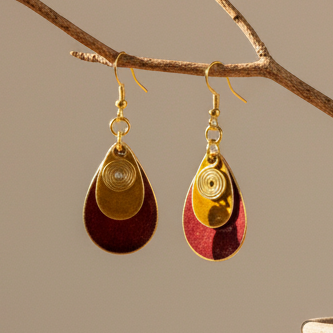 Pendientes Goa Burdeos