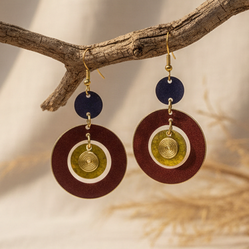 Pendientes Tulum Granate