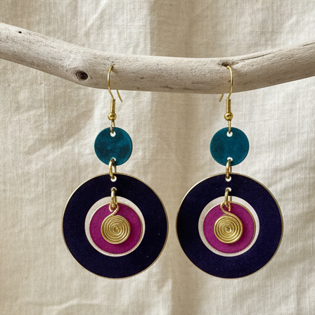 Pendientes Tulum Morado