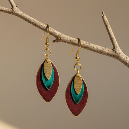 Pendientes Atenas Granate