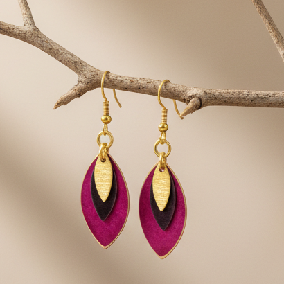 Pendientes Atenas Fucsia