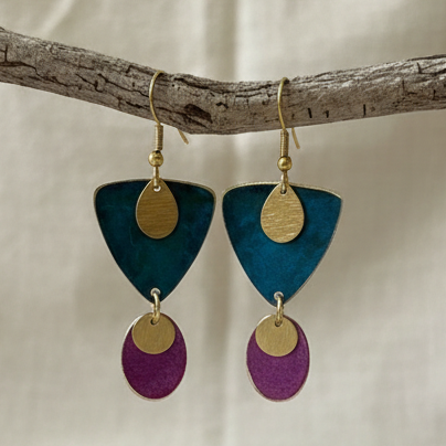 Pendientes Tikal Turquesa