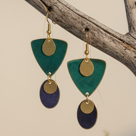 Pendientes Tikal Morado