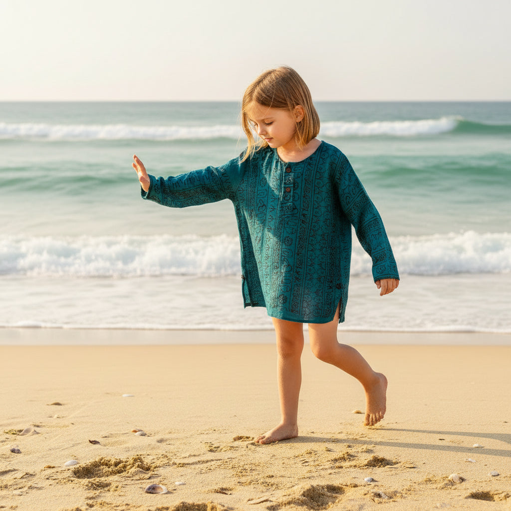 Kurta Caribe de Niños. (Recomendamos pedir una talla más).