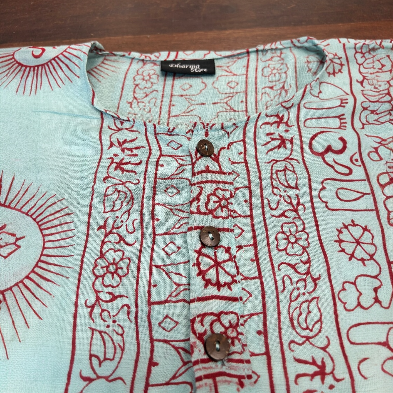 Kurta Nueva Turquesa/rojo