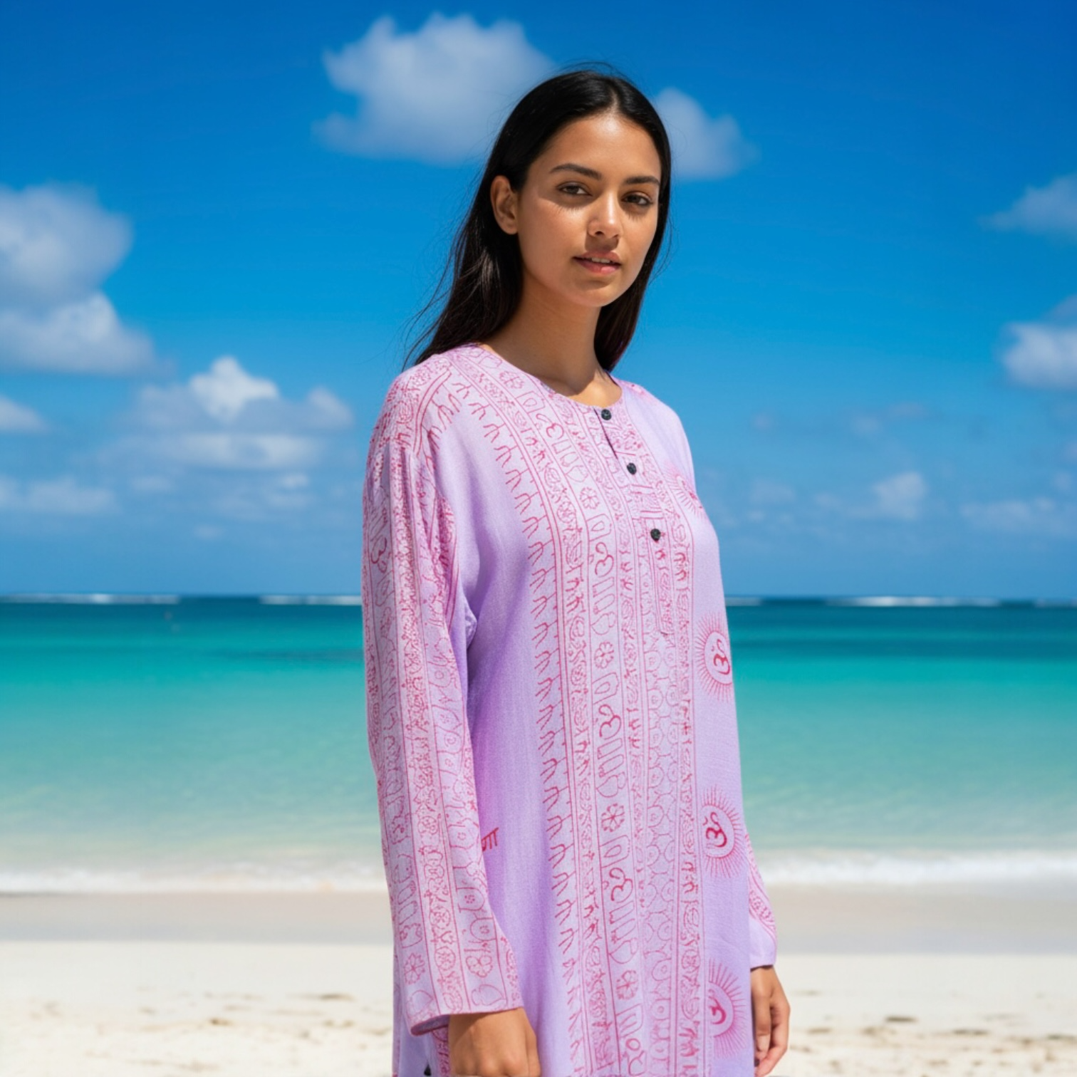 Kurta Nueva Lila/rojo