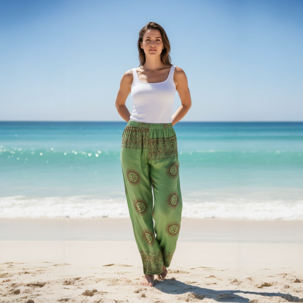 Pantalón bombacho esmeralda