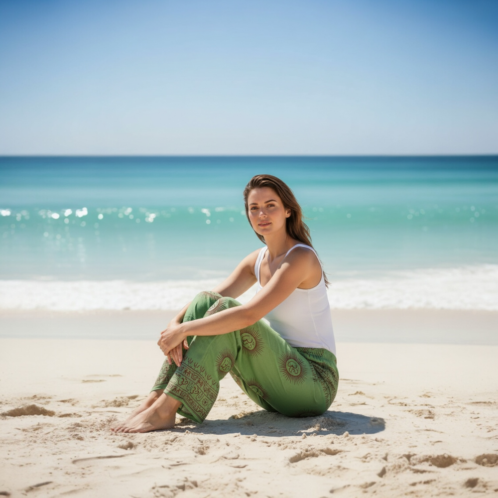 Pantalón bombacho esmeralda