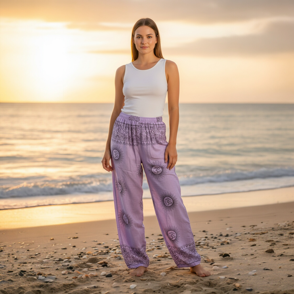 Pantalón bombacho lila/morado