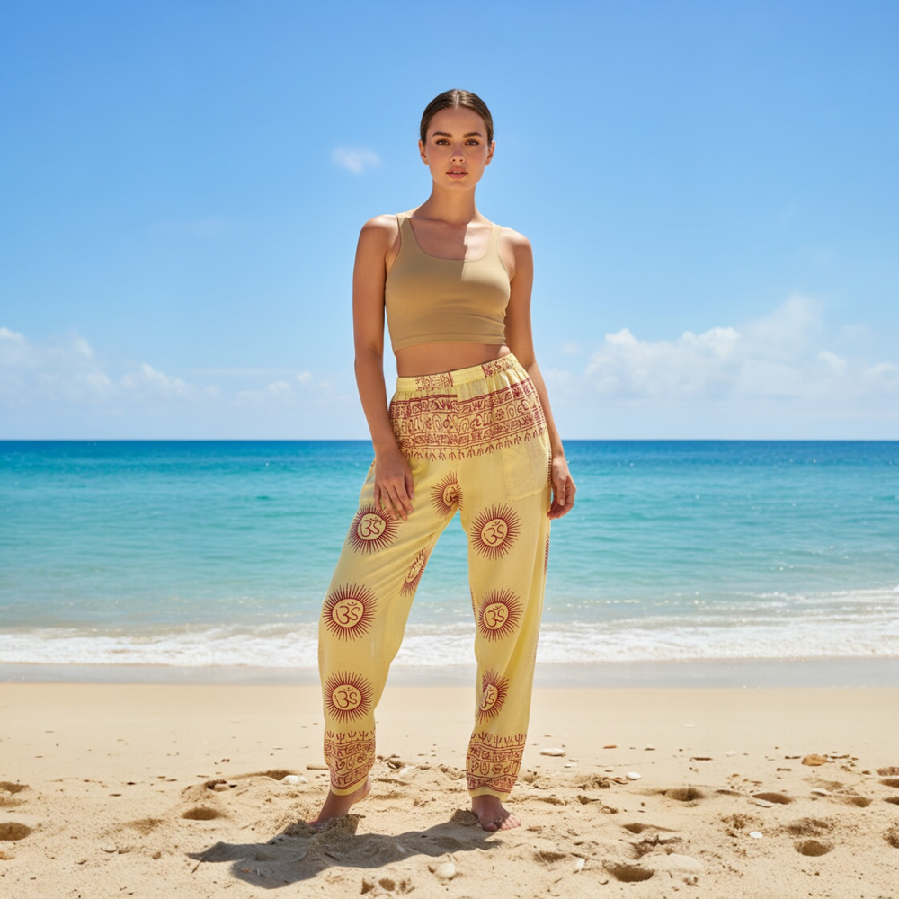 Pantalón bombacho limón