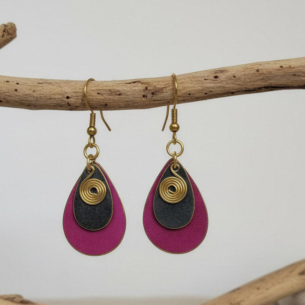 Pendientes Kefren Fucsia