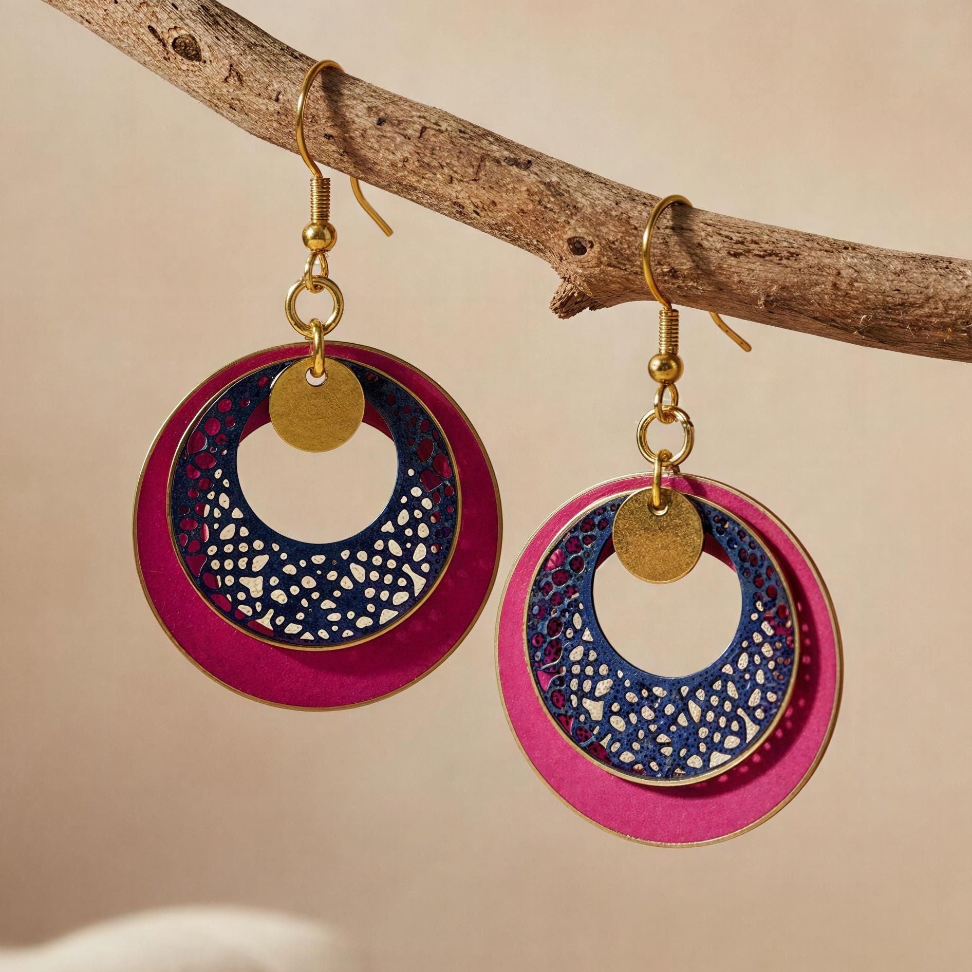 Pendientes Forest Fucsia