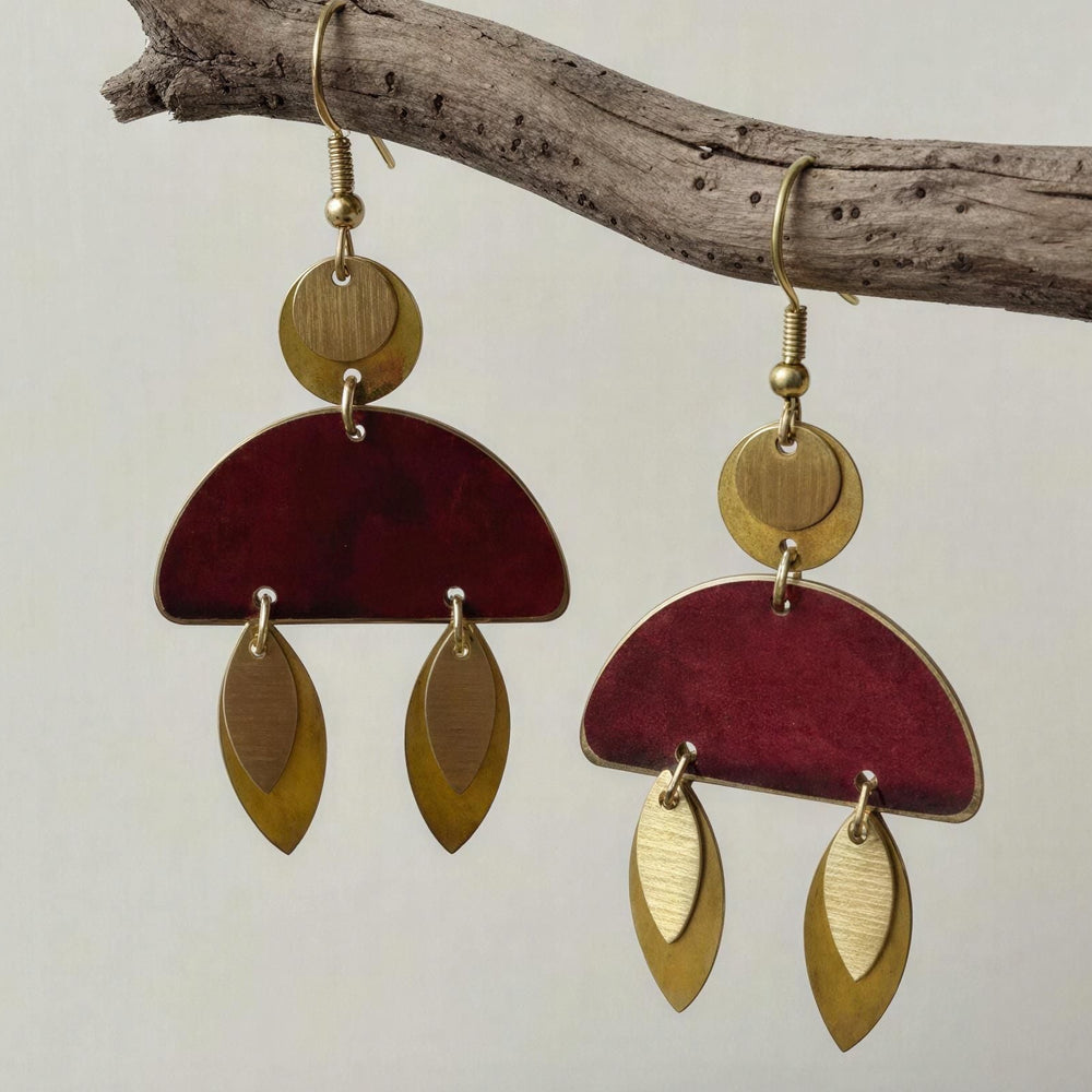 Pendientes Badila Granate