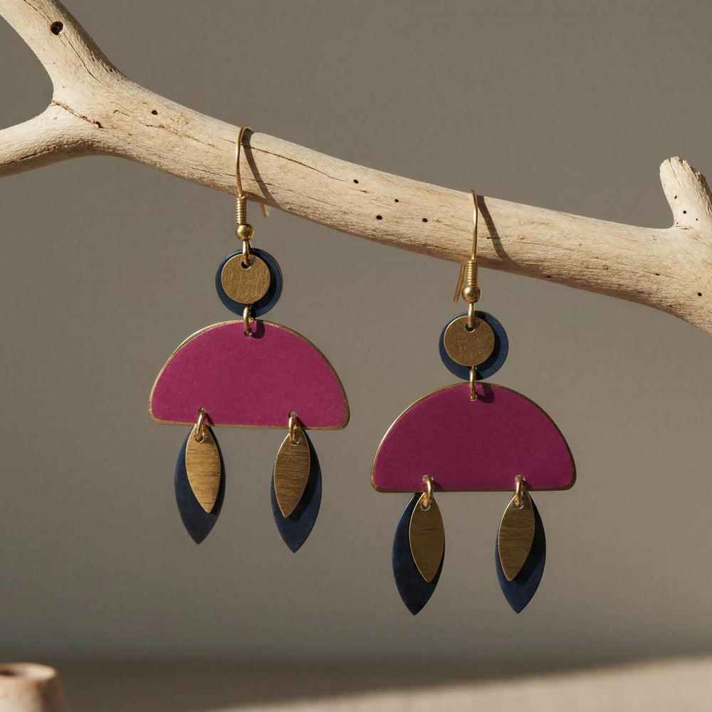 Pendientes Badila Fucsia
