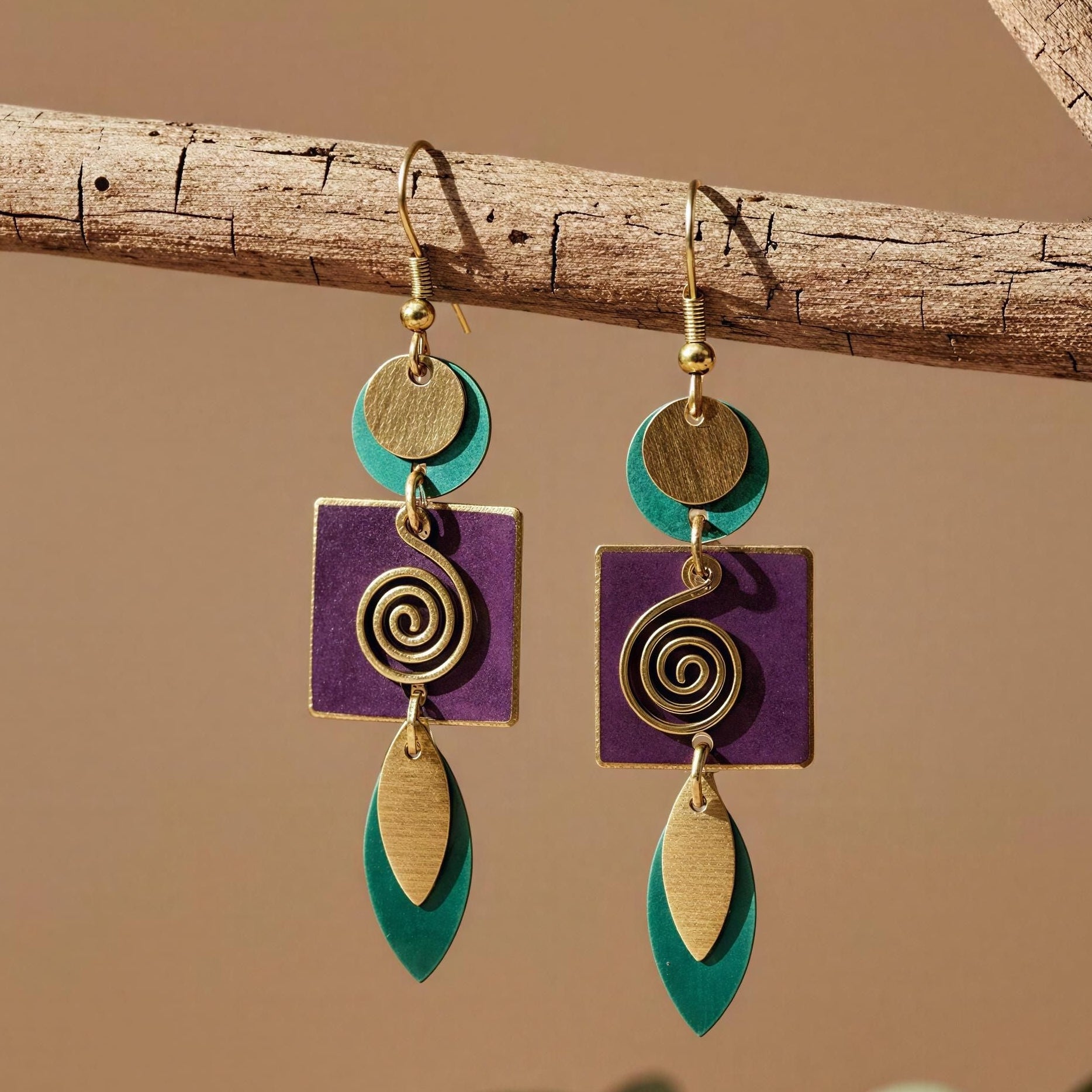 Pendientes Sans Morado
