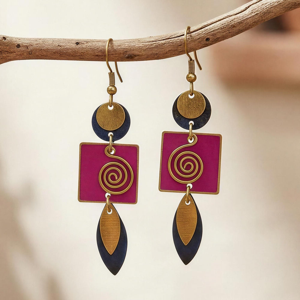 Pendientes Sans Fucsia