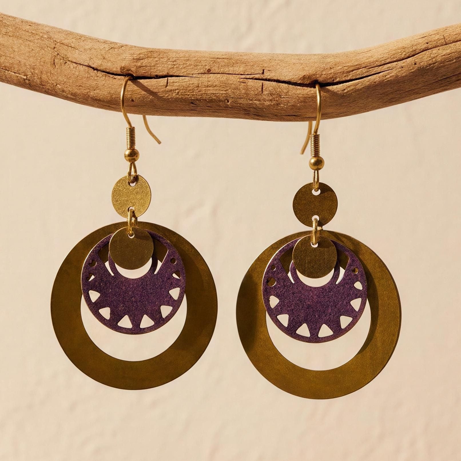 Pendientes Keops oliva