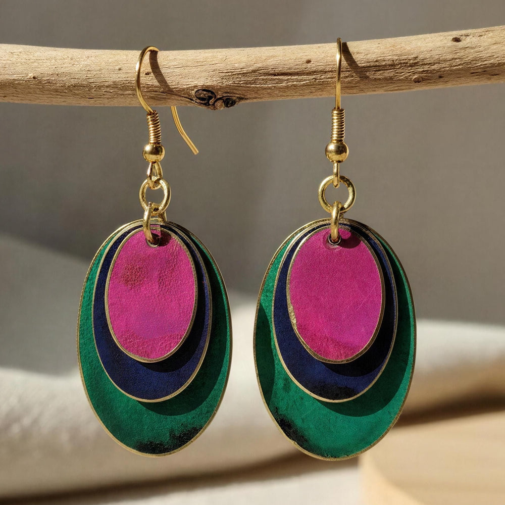 Pendientes Algar Verde/Fucsia