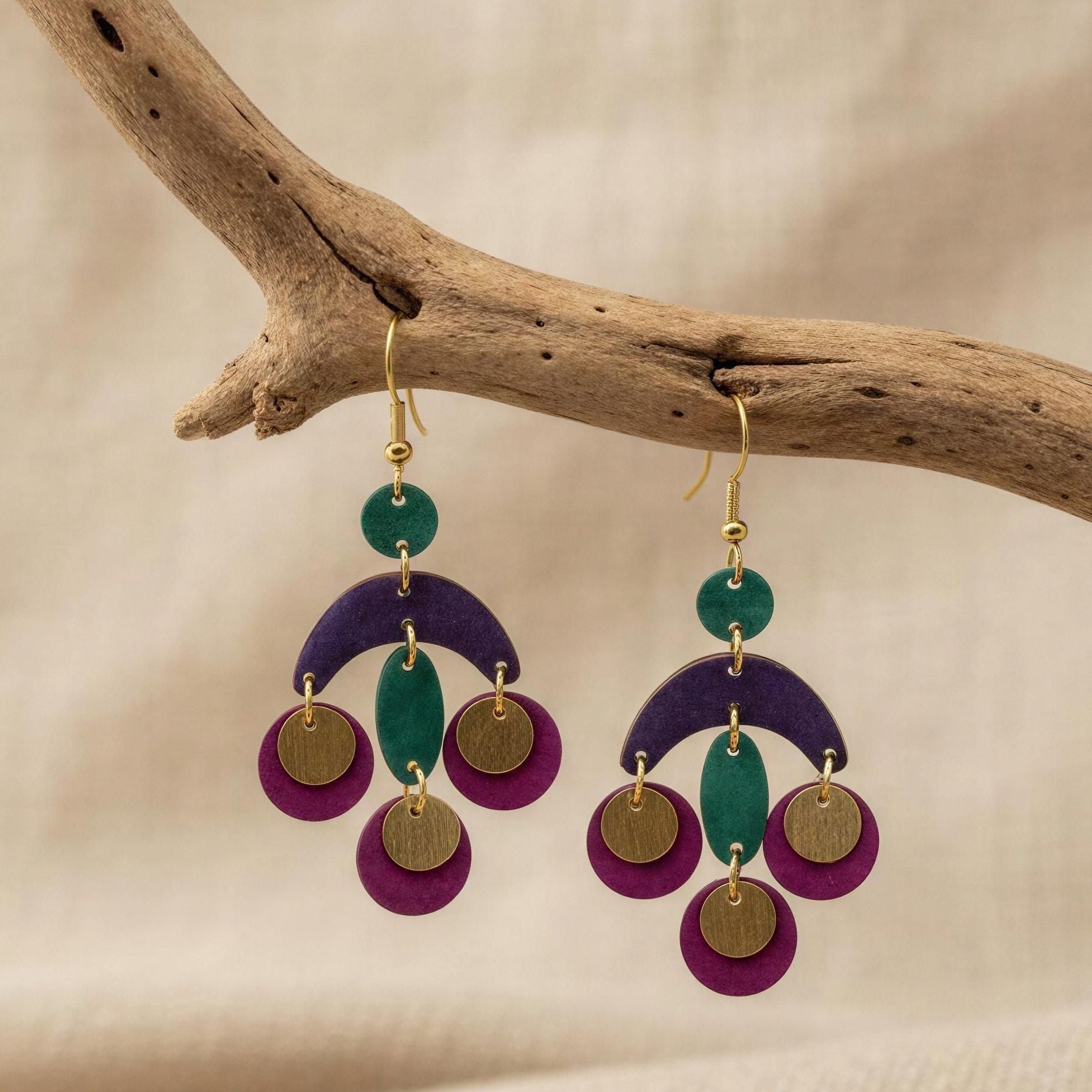 Pendientes Conil Morado