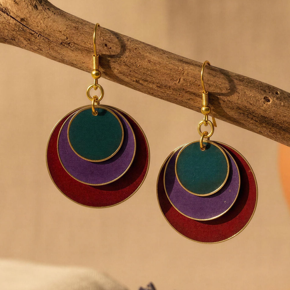 Pendientes Jamaica Burdeos