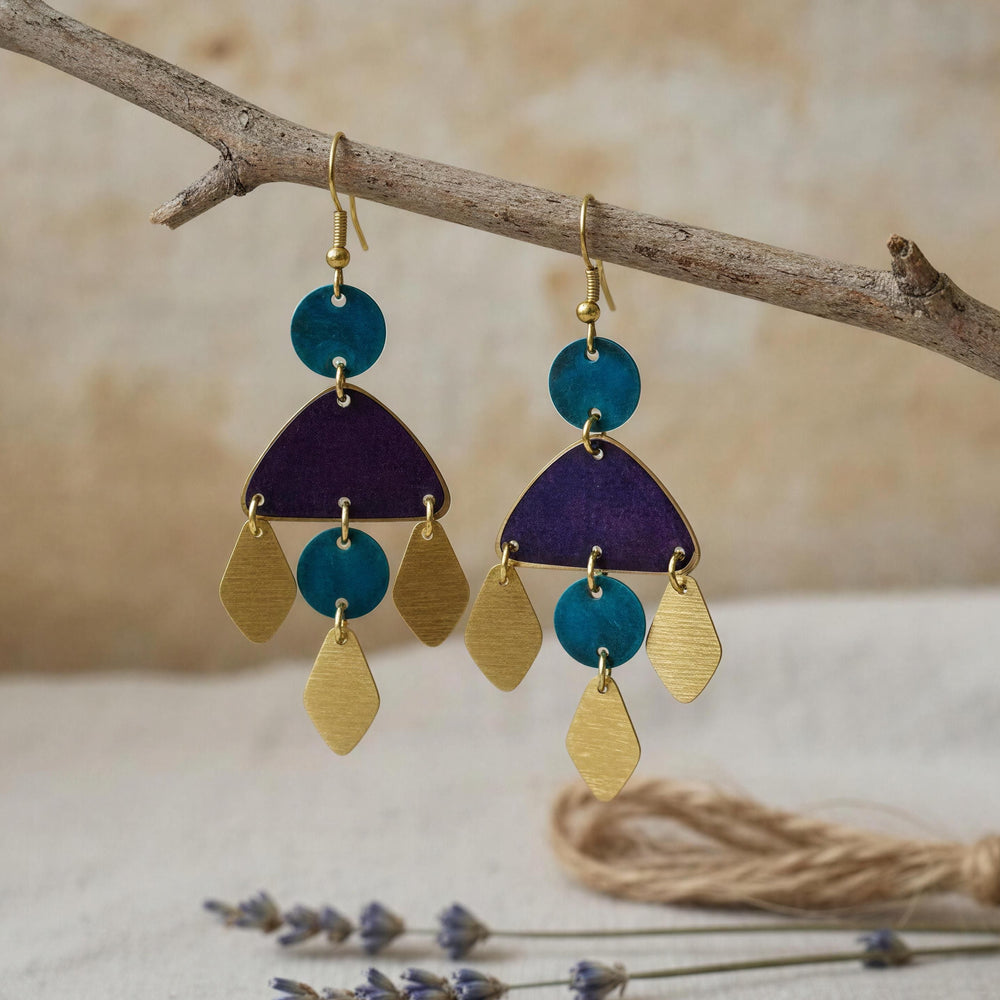 Pendientes Toronto Morado