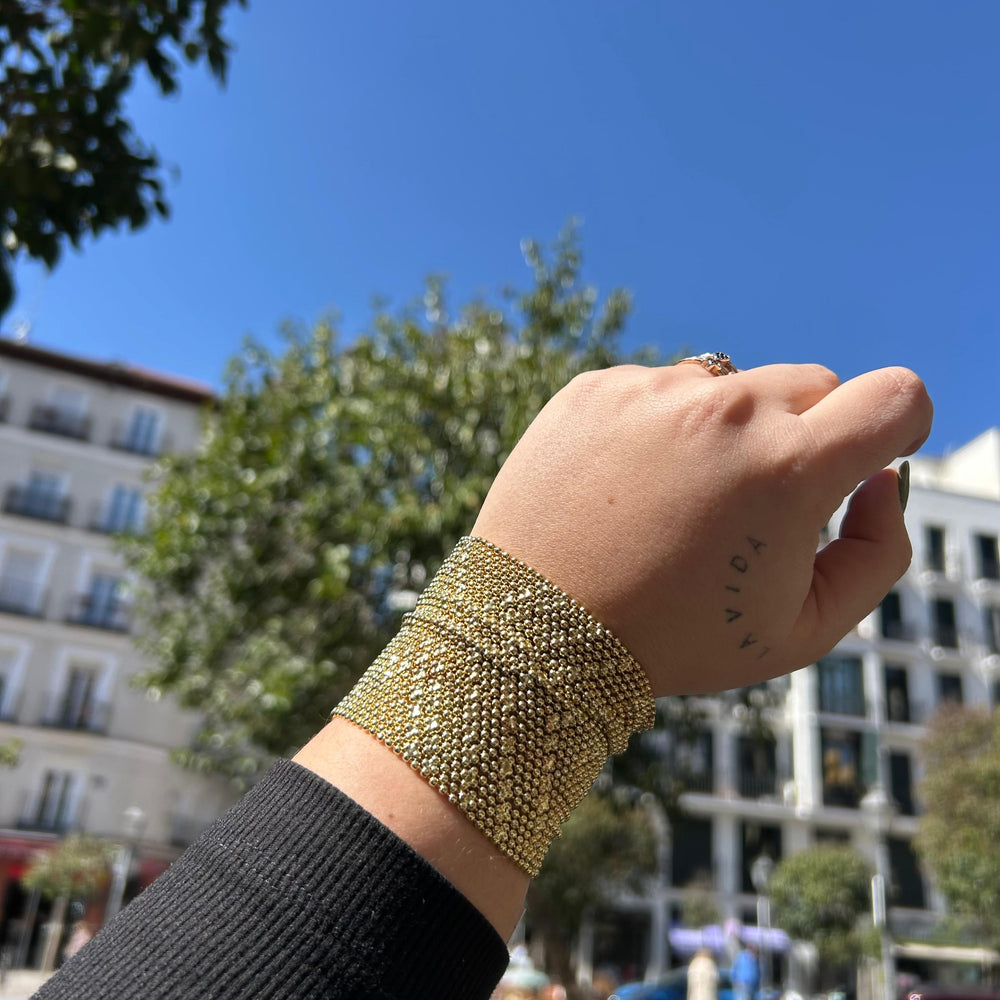 Pulsera Malla Mediana Dorada