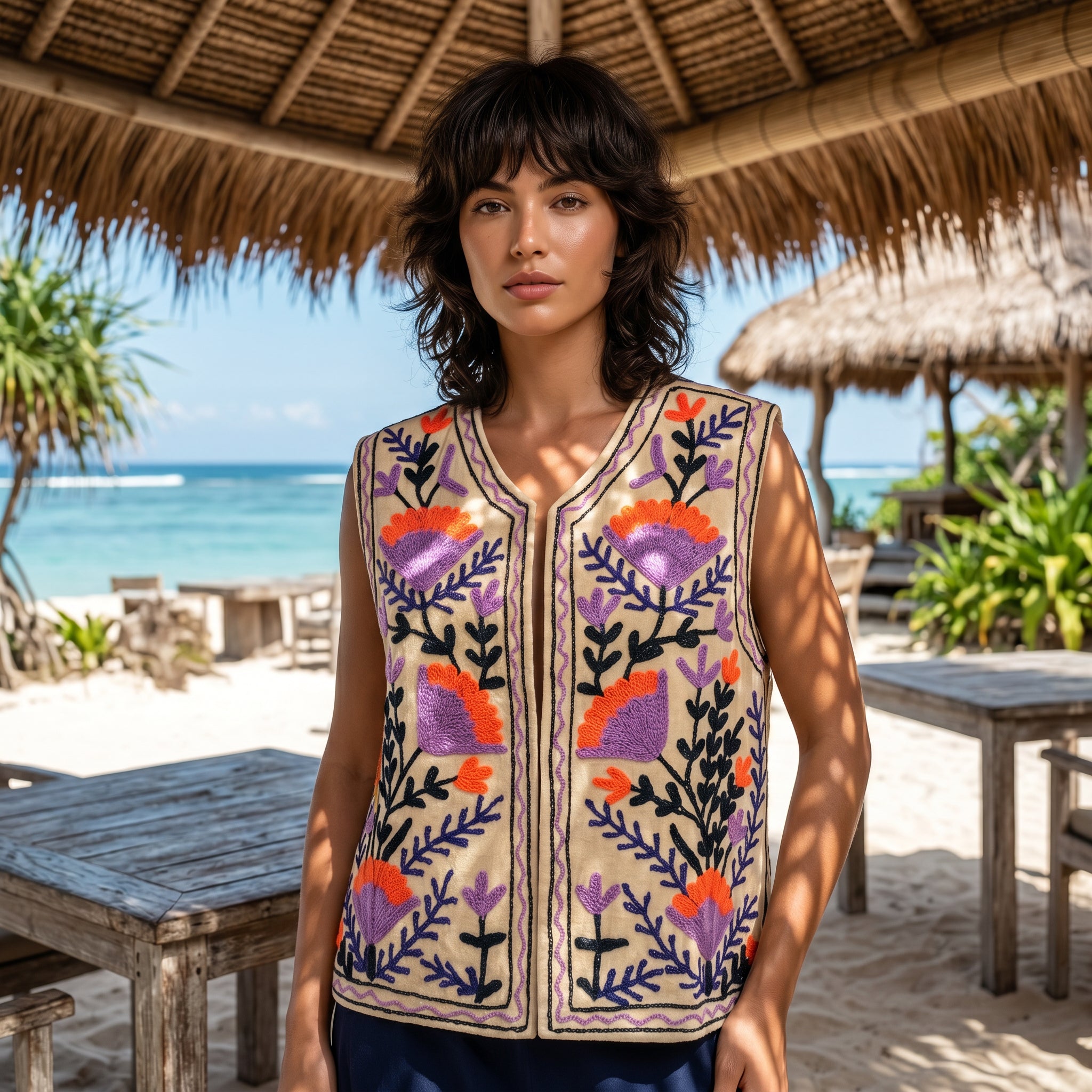 Chaleco Crema