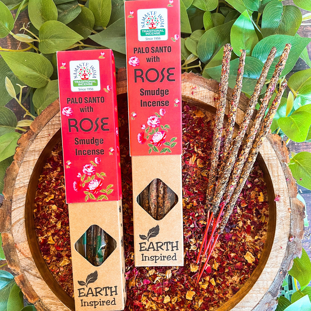 Namaste India Incienso Tradicional Palo Santo & Rose