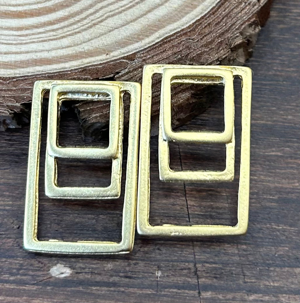 Pendientes Square Dorados