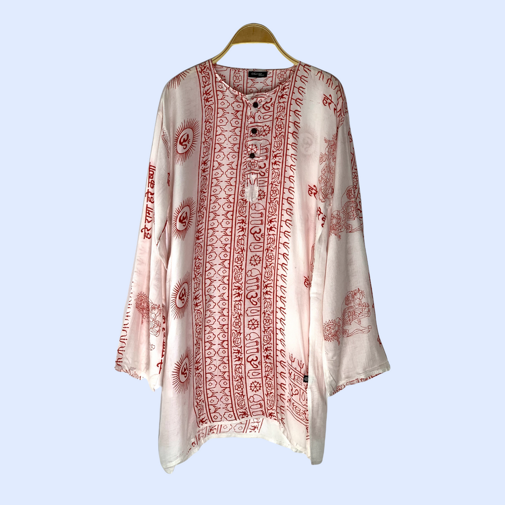 Kurta Nueva Blanco/rojo