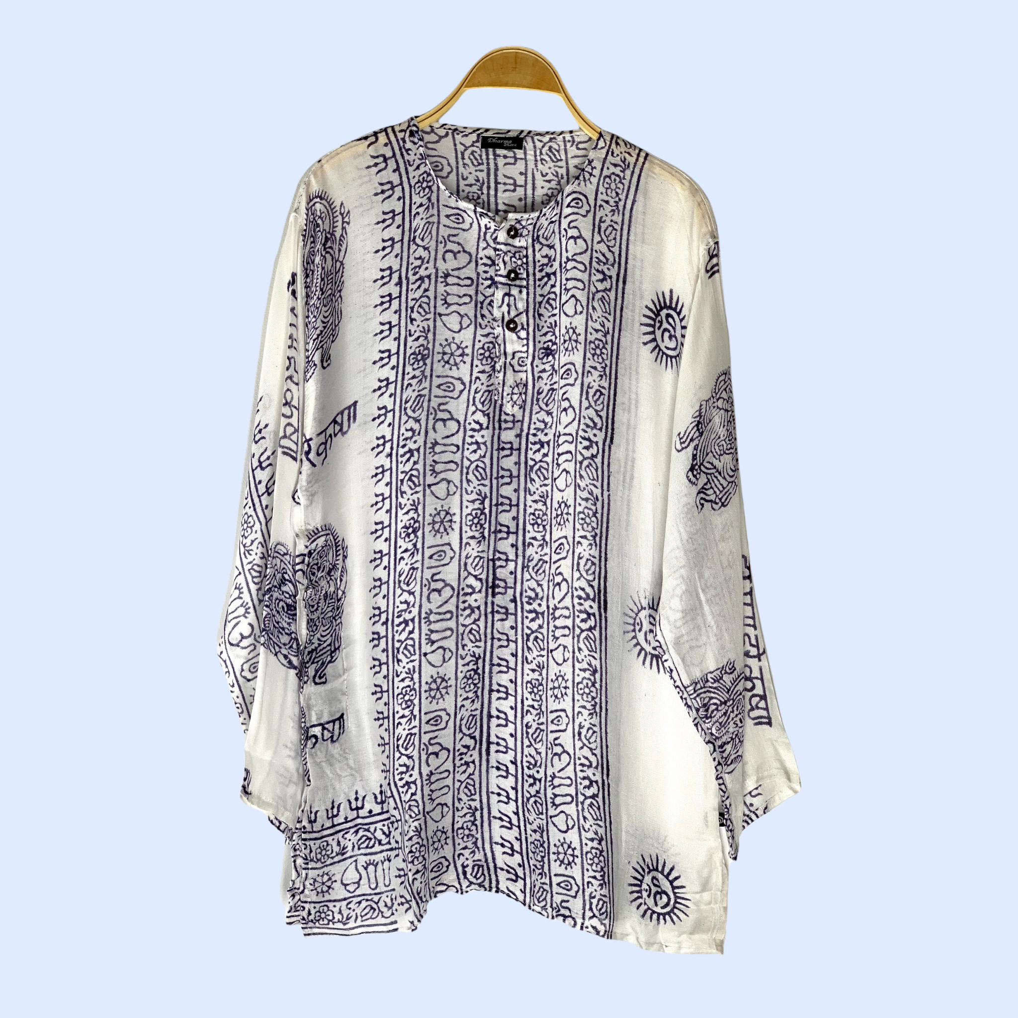 Kurta Clásica Blanca/denim